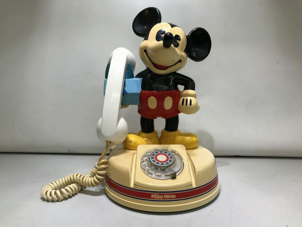 ジャンク ミッキーマウス 電話機 レトロ家電 神田通信工業　DK-641A2 【中古】