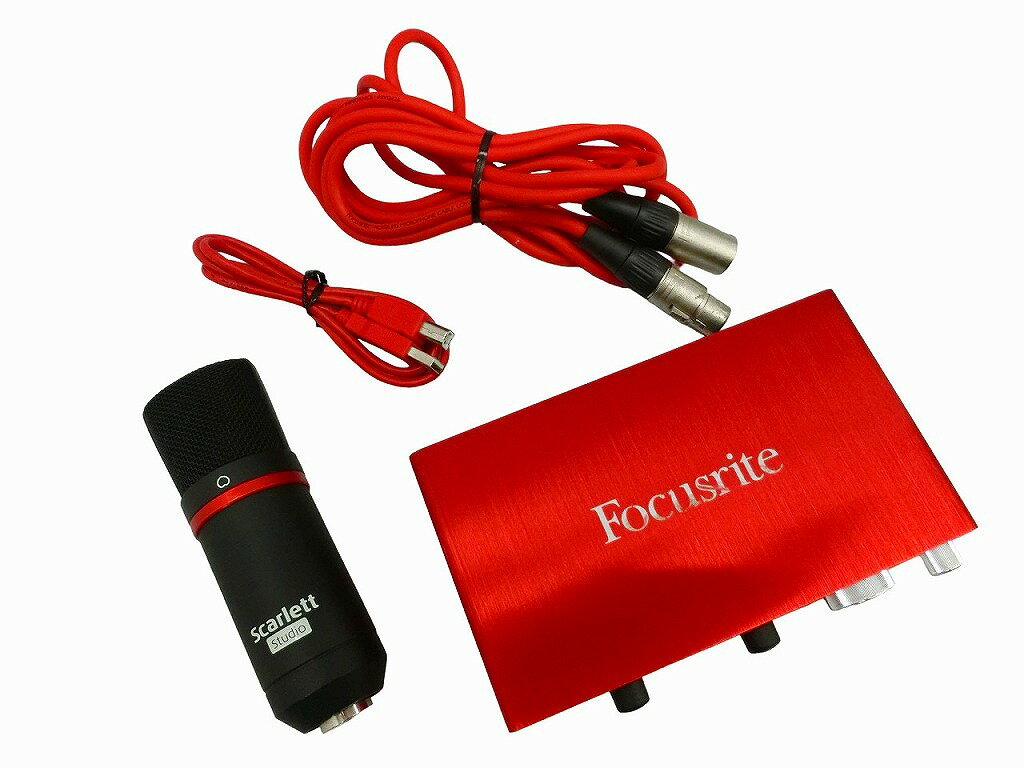 【ご注意】商品は店頭・他ネットショップでも販売しておりますので、ご注文をいただいても売り切れの場合がございます。ご了承ください。ブランド名フォーカスライト Focusrite商品名オーディオインターフェース Scarlett 2i2商品説明USBオーディオインターフェース 2イン/2アウト　コンデンサマイク付きマイク/楽器/ライン入力：2、メインアウト：2 ※ステレオ1系統、ヘッドフォンアウト 電源:USBバスパワー 対応サンプルレート44.1 kHz、48 kHz、88.2 kHz、96 kHz、176.4 kHz、192 kHz外形寸法:175 mm x 47.5 mm x 99 mm 質量 470 g付属品マイクケーブル、USBケーブル※主な付属品を記載するようしております。中古品の特性上、全ての付属品の正確な記載が難しいため詳細は掲載の写真にてご確認ください。付属品は写真にて【全て】掲載しております保証期間3ヶ月（返金保証）コンディションレベルB（並品）コンディションの備考【全体】目立つ箇所や場所にキズや擦れ・汚れなどが見当たり、素材自体のコンディション劣化の見られる商品ですが、まだお使い頂ける商品です。【詳細】ソフトウェア・マイクホルダー欠品になります。※お客様のご都合による返品は受け付けておりません。※目立つキズ、汚れ等は写真等で記載するよう心がけておりますが、中古品の特性上、細かいキズ・汚れ等を全ては表記できません。表記コンディションをご理解のうえ、ご購入くださいませ配送方法宅配便商品番号hgd122608705在庫お問合せ先【ワットマンテック本郷台】　045-897-5157【ご注意】当社オンラインショップ以外で情報、商品写真、画像、文章等を無断で転用しているページは偽サイトであり当店とは一切関係がございませんのでご注意ください。接続先のURLをご確認ください。楽天市場URL：https://www.rakuten.co.jp/楽天市場商品ページ：https://item.rakuten.co.jp/●●●《フォーカスライト》Focusriteオーディオインターフェース Scarlett 2i2 q1135891970