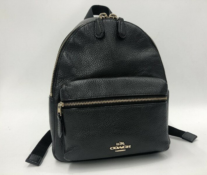 コーチ COACH レディース ミニリュック 婦人バッグ カジュアル ブラック系 ロゴ有 F38263 【中古】