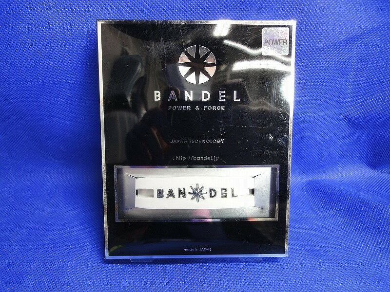 【未使用】 株式会社BANDEL POWER&FORCE metal bracelet white×silver M 17.5cm