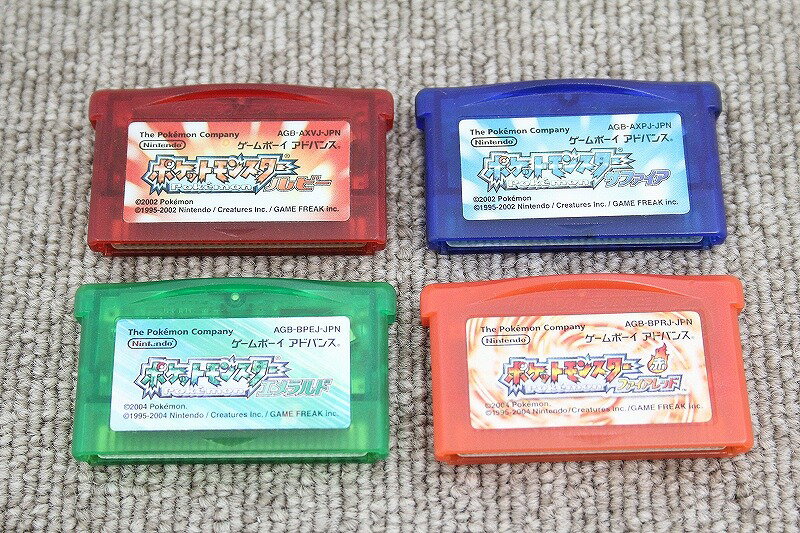 ニンテンドー Nintendo GBAソフトセット[ポケットモンスター] ソフト4点セット AGB-AXVJ/AXPJ/BPEJ/BPRJ 【中古】