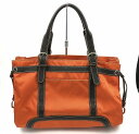【期間限定セール】Falchi NEW YORK ファルチ ニューヨーク トートバッグ ナイロンバッグ オレンジ系 【中古】