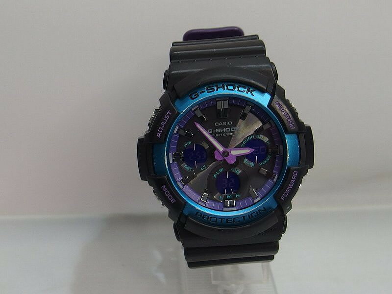 カシオ CASIO G-SHOCK G-ショック ソーラー腕時計/アナログ/ラバー/BLK/BLK/GAW-100BL メンズウォッチ 【中古】