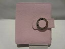 ブルガリ BVLGARI 2つ折財布 ラウンドファスナー ピンク T8800 【中古】