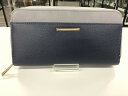 L'AMIPLUS ラミプリュス 長財布 ラウンドファスナーウォレット ネイビー×グレー 【中古】