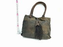 【期間限定セール】HENRY BEGUELIN エンリーベグリン ハンドバッグ ブラウン 【中古】