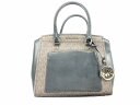 マイケルコース MICHEL KORS シグネチャー2wayバッグ ハンドバッグ ショルダーバッグ ブラック ブラウン 【中古】