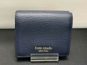 ケイトスペード kate spade ミニ 財布 レディース ネイビー 【中古】