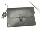 ダンヒル dunhill マイクロディーエイト セカンドバッグ ブラック 【中古】