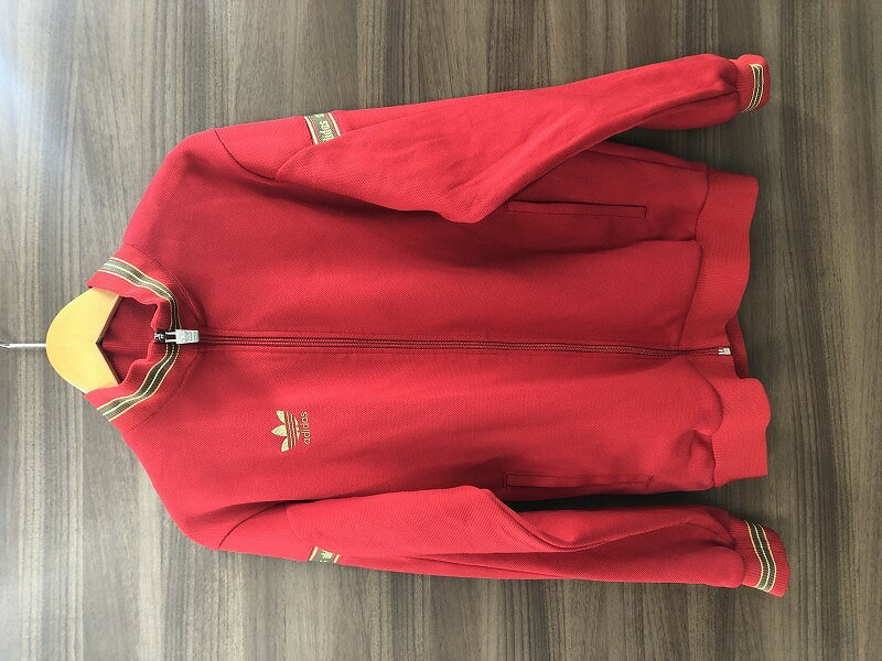アディダス adidas ヴィンテージトラックジャケット レッド 【中古】