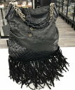 ジミーチュウ JIMMY CHOO フリンジショルダーバッグ ハンドバッグ ブラック系 【中古】(4)