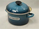 ル・クルーゼ Le Creuset キャセロール 20cm マリンブルー 【中古】