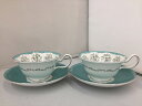 ウェッジウッド WEDGWOOD プシュケ ティーカップ&ソーサー ペア 【中古】