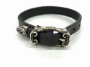 エフエーエル ファックアラウンドルイサイト F.A.L. アンダーテイカーレザーブレスレット ブラック FA-B-0026 【中古】