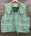 WORLD FAMOUS フィッシングベスト メンズ 70s Mサイズ グリーン系 【中古】