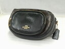 【期間限定セール】コーチ COACH シグネチャー ボディバッグ ウエストバッグ ブラック/ダークブラウン 6548 【中古】