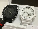 カシオ CASIO 【美品】 G-SHOCK カーボンコアガード クォーツ アナログ×デジタル ペアウォッチ ブラック/ホワイト GA-2100/GMA-S21...