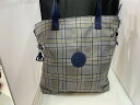 【期間限定セール】キプリング KIPLING 2wayバッグ ハンド トート NEW RADWAN ネイビー、グレー系・タータンチェック 【中古】