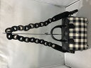 コーチ COACH ミニベネットサッチェルギンガムチェック2wayバッグ ブラック×ホワイト F38948 【中古】(4)