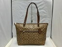 【ポイント10倍!要エントリー!】【期間限定セール】コーチ COACH シグネチャー トートバッグ カーキ F79609 【中古】