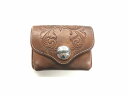 ファニー FUNNY コインケース 茶色 SPECIAL TANNING LEATHER & FINE HAND CARVED 【中古】