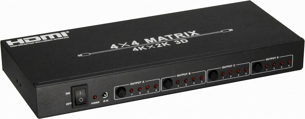 【全品ポイント10倍!要エントリー】【期間限定セール】【未使用】 テック TEC 【未使用】 4K(3840×2160)対応4入力4出力HDMI切替機 THD4...