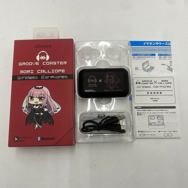 【6/22(日)20時〜全品ポイント10倍！要エントリー！】チーロ cheero 森カリオペ ワイヤレスイヤホン CHE-635 GROOVE COASTER MORI CALLIOPE 【中古】