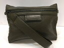 ボッテガヴェネタ BOTTEGA VENETA レザークラッチバッグ オリーブ 【中古】