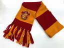 【7/19(土)20時~全品ポイント10倍!要エントリー!】Harry Potter Gryffindor ハリーポッター グリフィンドール 刺繍ワッペン付きマフラー レッド イエロー 【中古】