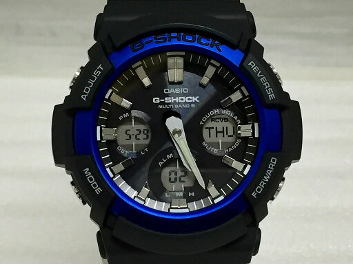 カシオ CASIO 【美品】 G-SHOCK 電波ソーラー マルチバンド6 メンズ 腕時計 ブラック/ブルー GAW-100B 【中古】 カシオ CASIO 【美品】 G-SHOCK 電波ソーラー マルチバンド6 メンズ 腕時計 ブラック/ブルー GAW-100B 【中古】