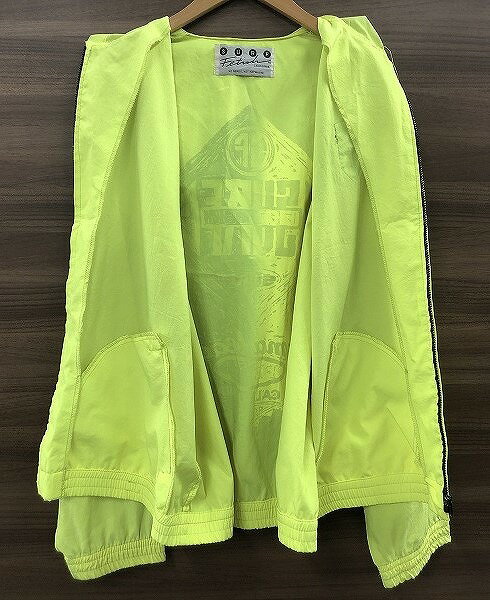 SURFFETISH ナイロンジャケット Lサイズ イエロー 蛍光色 【中古】