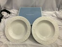 【未使用】 ウェッジウッド WEDGWOOD WILD STRAWBERRY WHITE ディーププレート2枚セット 23cm
