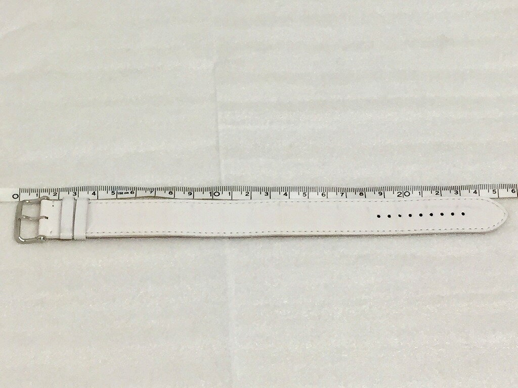 トムフォード TOM FORD タイムピース用 交換ストラップ レザーベルト 腕時計用交換ベルト ホワイト 【中古】