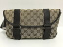 グッチ GUCCI 美品 圧倒的存在感で魅せる!上品でエレガントなお洒落の魅力 GG gg ボディバッグ ウエストポーチ鞄 茶色 145851 【中古】