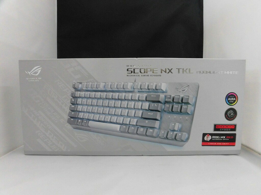 【全品ポイント10倍!要エントリー!】【未使用】 エイスース ASUS ROG Strix Scope NX TKL Moonlight White 赤軸 X806
