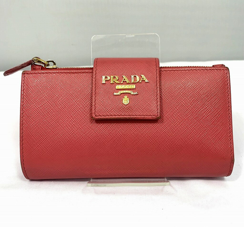 プラダ PRADA サフィアーノ メタル 長財布 PEONIA IML005 【中古】
