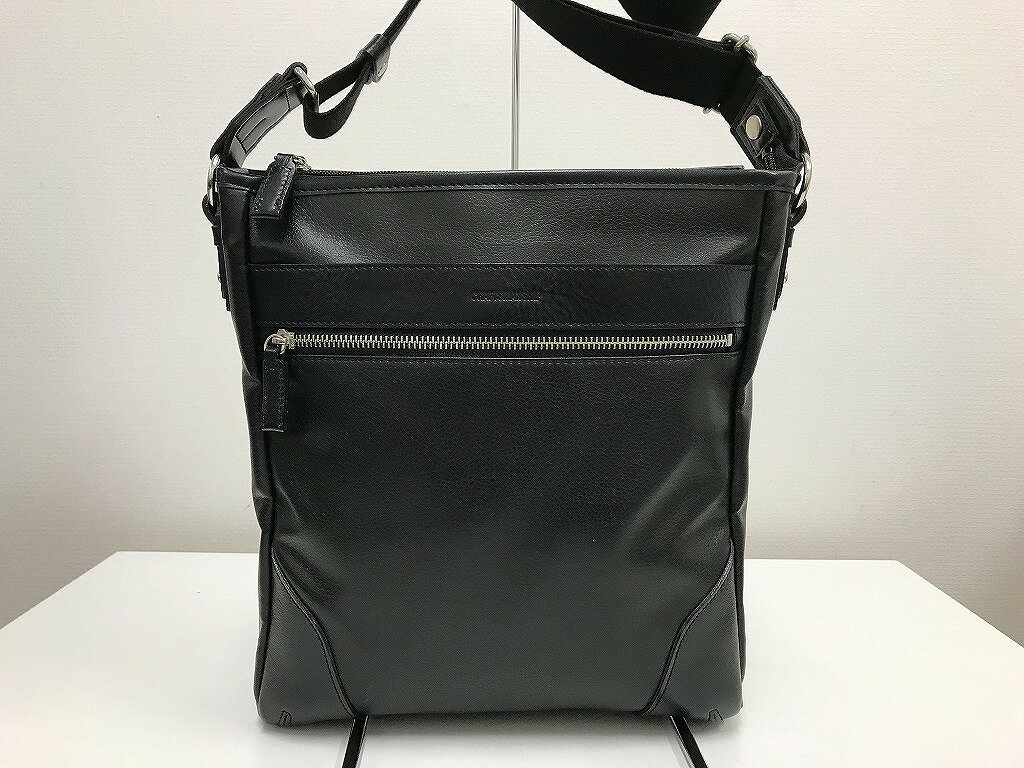 【全品ポイント10倍！要エントリー】【期間限定セール】トヨオカカバン 豊岡鞄 程よいきちんと感で魅せる！上品でスタイリッシュなお洒落の魅力 CRAFTSMANSHIP ショルダーバッグ黒 【中古】