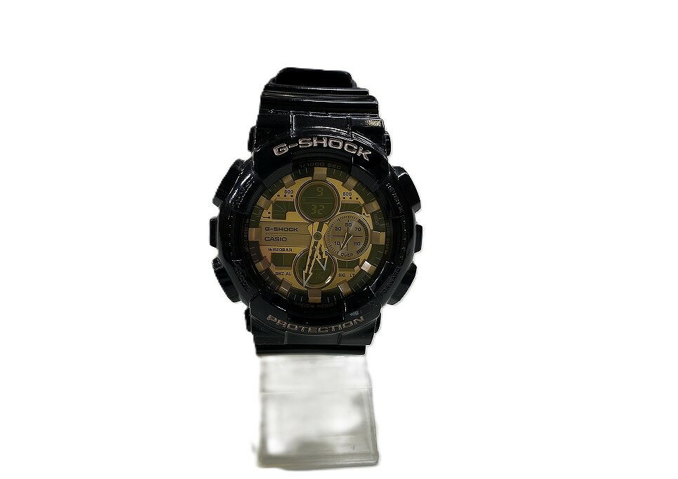 【11/20(木)20時〜全品ポイント10倍！要エントリー！】カシオ CASIO G-SHOCK 腕時計 デジアナ クオーツ ブラック、ゴールド系 GA-140GB 【中古】