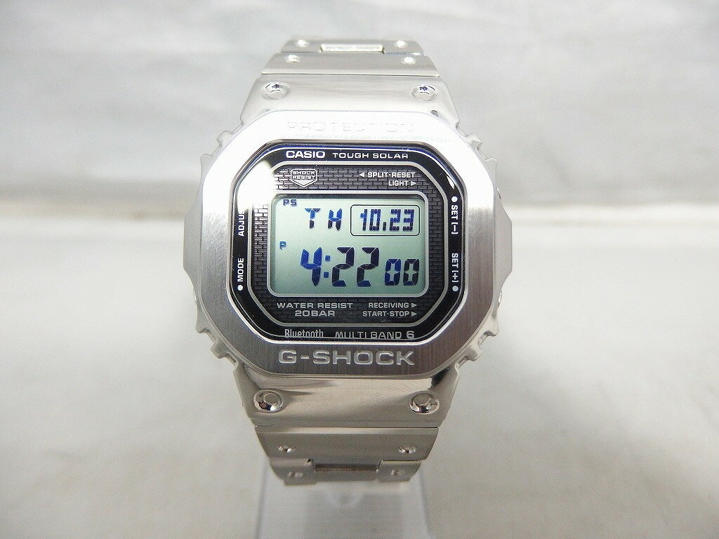 カシオ CASIO G-SHOCK フルメタル 5000series デジタル腕時計 銀 GMW-B5000-1JF 【中古】