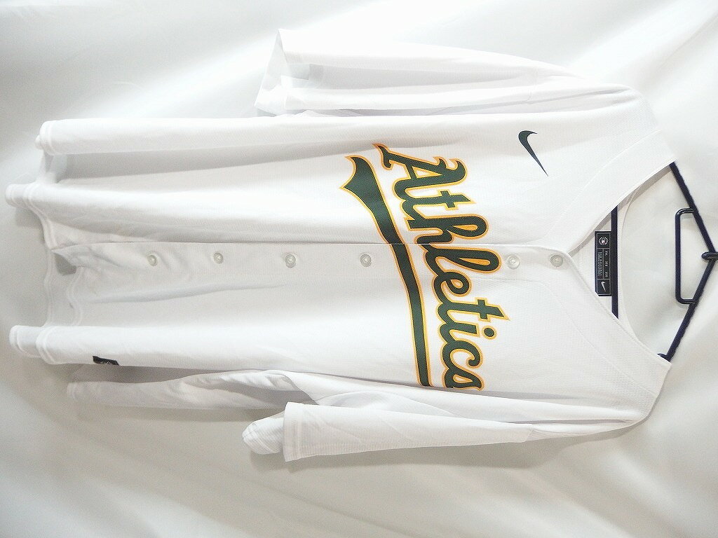 【全品ポイント10倍!要エントリー】ナイキ NIKE Athletics アスレチックス DAVIS 背番号2 応援ユニフォーム サイズ3XL 白・緑 【中古】