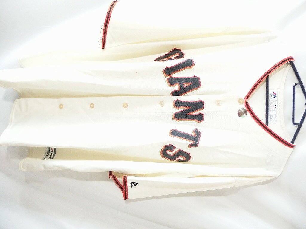 【全品ポイント10倍!要エントリー】マジェスティック majestic GIANTS ジャイアンツ BELT 背番号9 応援ユニフォーム サイズ3XL オフホワ...