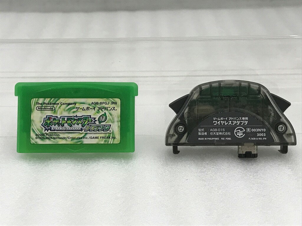 【11/20(木)20時～全品ポイント10倍！要エントリー！】ニンテンドウ 任天堂 GBAソフト ポケットモンスター リーフグリーン ワイヤレスアダプタ 箱なしです AGB-P-BPGJ 【中古】