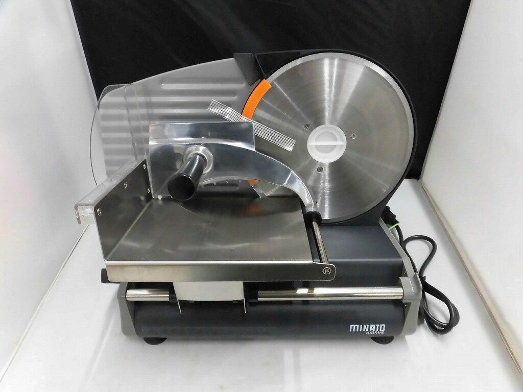 【12/4(木)20時?全品ポイント10倍！要エントリー！】ミナトデンキコウギョウカブシキガイシャ ミナト電機工業株式会社 フードスライサー ブラック HMS-220(BK)-V2 【中古】