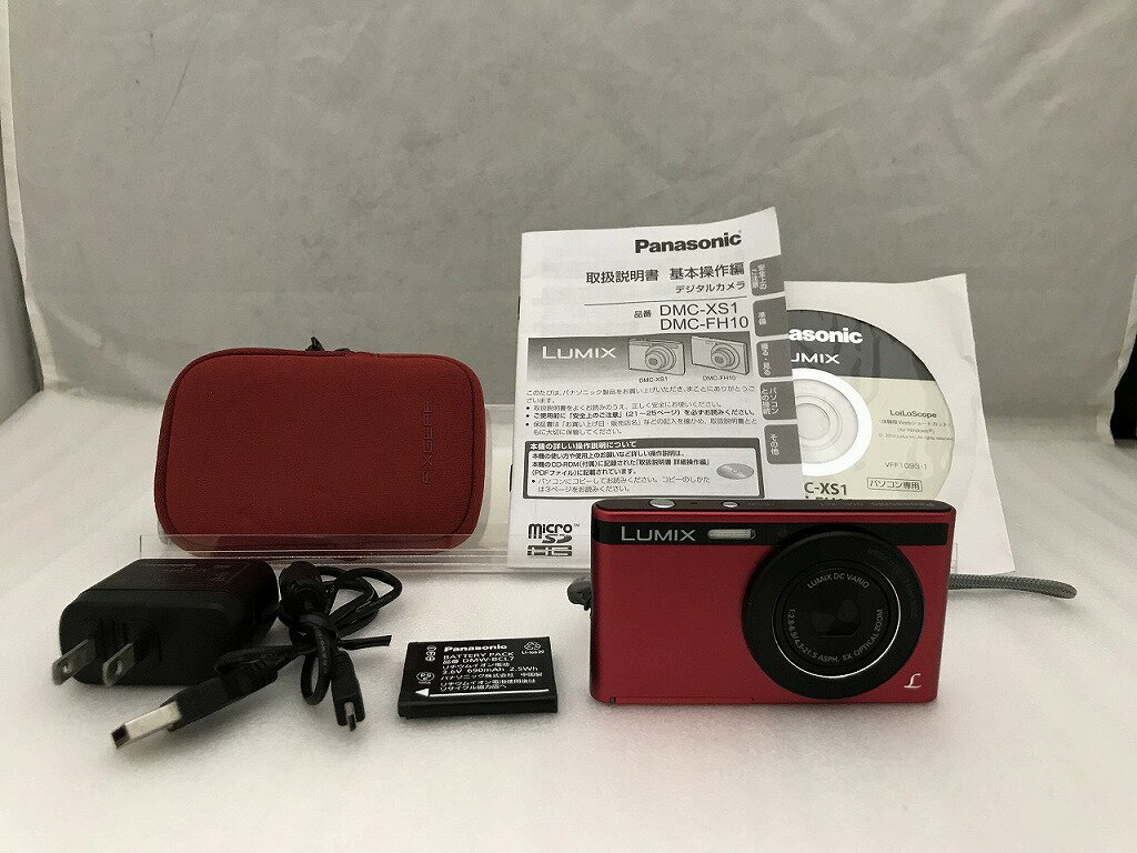 【全品ポイント10倍！要エントリー】パナソニック Panasonic コンパクトデジタルカメラ レッド DMC-XS1-R 【中古】
