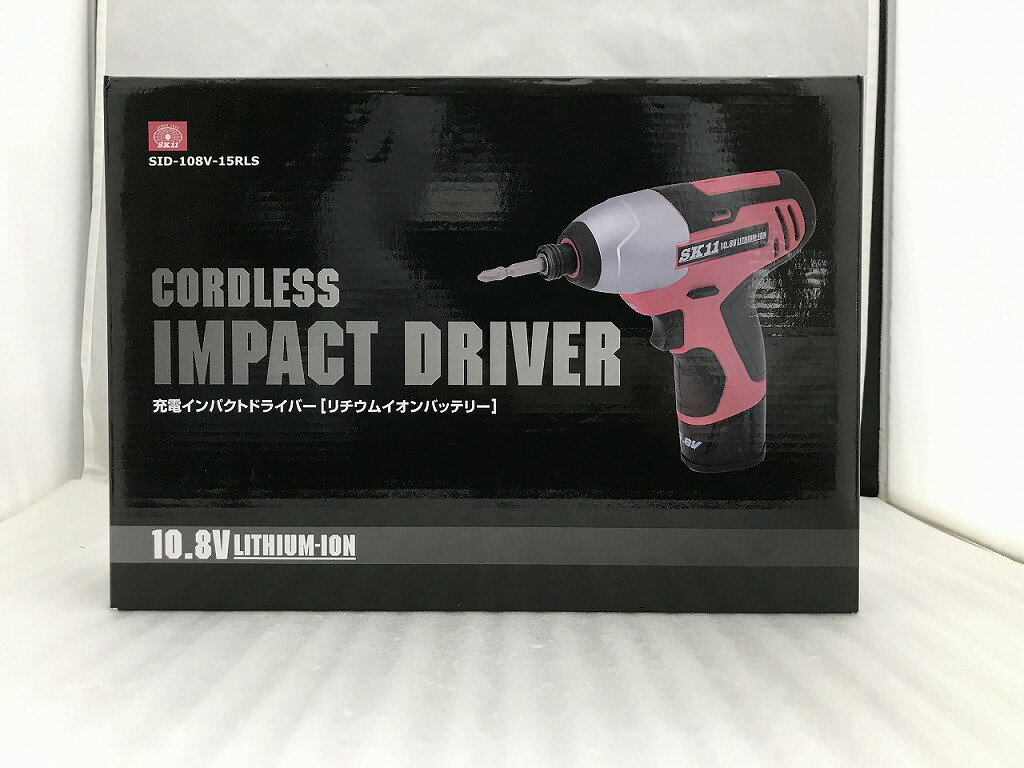 【ご注意】商品は店頭・他ネットショップでも販売しておりますので、ご注文をいただいても売り切れの場合がございます。ご了承ください。ブランド名エスケー11 SK11商品名10．8VインパクトDV SID-108V-15RLS商品説明SK11 10．8VインパクトDV 回転+打撃で、軽快なネジ・ボルト・ナットの締め付け作業ができます。 用途 木工18mmまでの穴あけや90mm長までのネジ、ボルト、ナットの締付、緩め作業。サイズ(バッテリー含む)：長さ約165×幅54×高さ180mm。 モーター電圧：10.8V。 回転数：0〜2200min-1・打撃数：0〜2700min-1。 締付トルク：最大約90Nm。 作業能力：普通ボルトM5〜M12・コーススレッド90mm長。 質量(バッテリー含む)：約0.97kg。 白色LED作業ライト機能付。備考商品確認の為開封/撮影しています。開封済み未使用品です付属品完備(未使用品)※主な付属品を記載するようしております。中古品の特性上、全ての付属品の正確な記載が難しいため詳細は掲載の写真にてご確認ください。付属品は写真にて【全て】掲載しておりますコンディションレベルN（未使用品）コンディションの備考【全体】未使用品の状態ですが、買取商品の為、完全な新品ではございません。その為、多少の汚れなどが見られる場合がございます。付属品の記載がある商品の場合、付属品も同様です。(減額済)。配送方法宅配便商品番号ayd123724741在庫お問合せ先【ワットマンテック綾瀬店】　0467-71-6550【ご注意】当社オンラインショップ以外で情報、商品写真、画像、文章等を無断で転用しているページは偽サイトであり当店とは一切関係がございませんのでご注意ください。接続先のURLをご確認ください。楽天市場URL：https://www.rakuten.co.jp/楽天市場商品ページ：https://item.rakuten.co.jp/●●●《エスケー11》SK1110．8VインパクトDV SID-108V-15RLS q1213016196