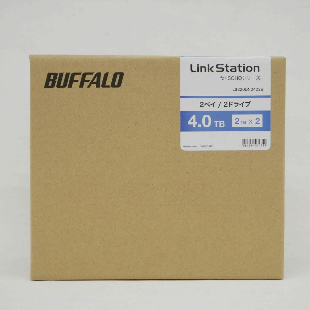 ��̤���ѡ� BUFFALO LinkStation for SOHO���꡼�� LS220DN0402B NAS 4TB (2TB��2)