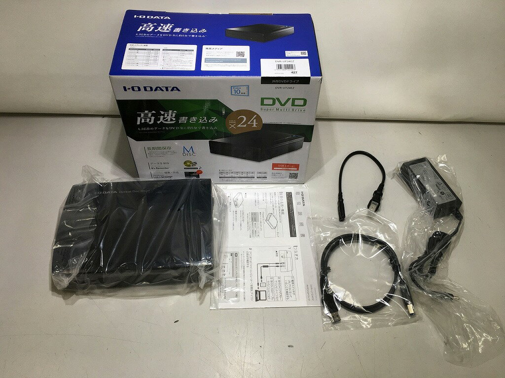 【未使用】 アイ・オー・データ I-O DATA 外付けDVDドライブ DVR-UT24EZ