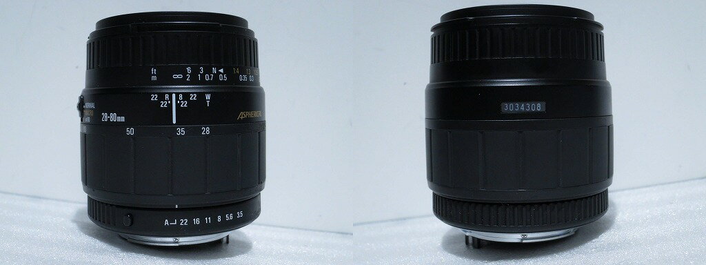 シグマ SIGMA Kマウント用ズームレンズ ZOOM 28-80mm F3.5-5.6 MACRO ASPHELICAL 【中古】