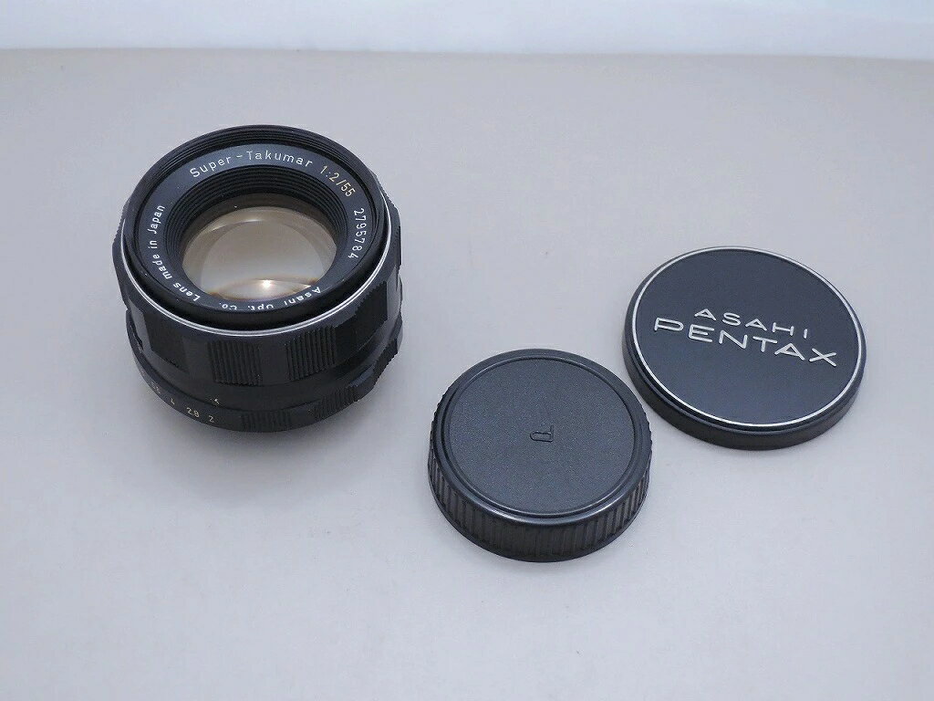 ペンタックス PENTAX M42マウント レンズ Super-Takumar 55mm f2（黄文字） 【中古】