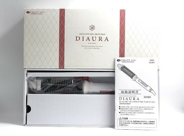 Rakuten - 【6/20(土)20時〜全品ポイント10倍！要エントリー】クレイツ　イオン CREATE ION ロールブラシアイロン 海外兼用(100-240VAC) ディオーラ 18mm SCIR-G18WF 【中古】